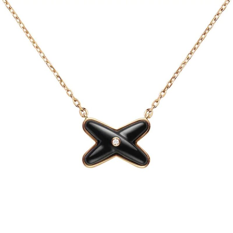 Chaumet Jeux De Liens 085107 Pendant Rose Gold Onyx Diamond 1