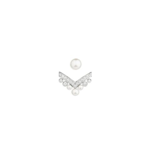 Chaumet Joséphine Aigrette 083293 Earring White Gold Pearls Diamonds 1