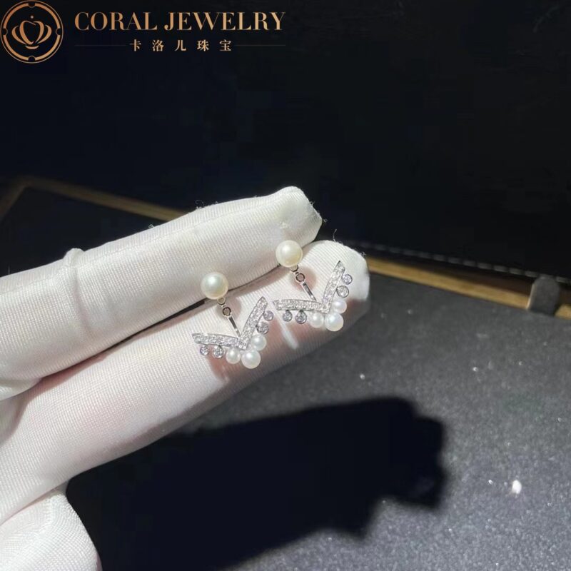 Chaumet Joséphine Aigrette 083293 Earring White Gold Pearls Diamonds 8