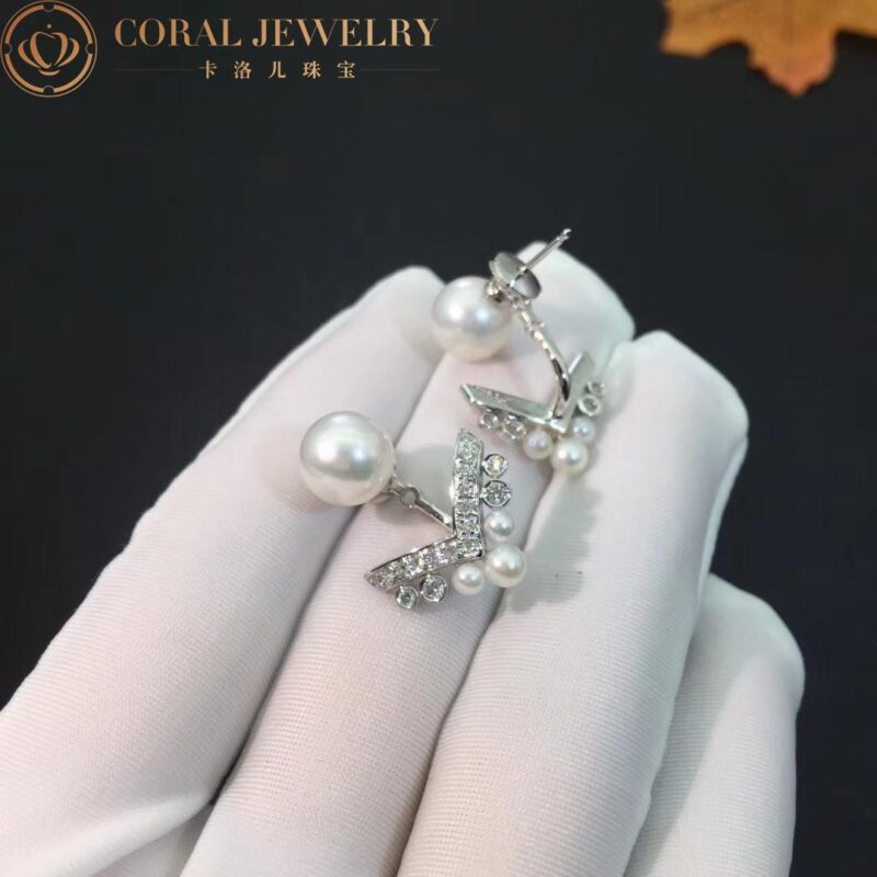 Chaumet Joséphine Aigrette 083293 Earring White Gold Pearls Diamonds 3