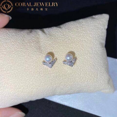 Chaumet Joséphine Aigrette 085046 Earrings White Gold Pearls Diamonds 4