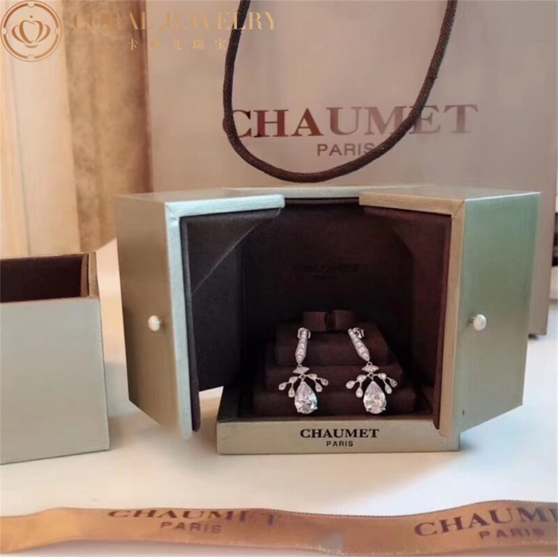 Chaumet 082612 Joséphine Aigrette Impériale Earrings Platinum Diamonds 8