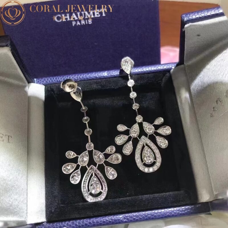 Chaumet Joséphine Aigrette Impériale Earrings 083102 White Gold Diamonds 6