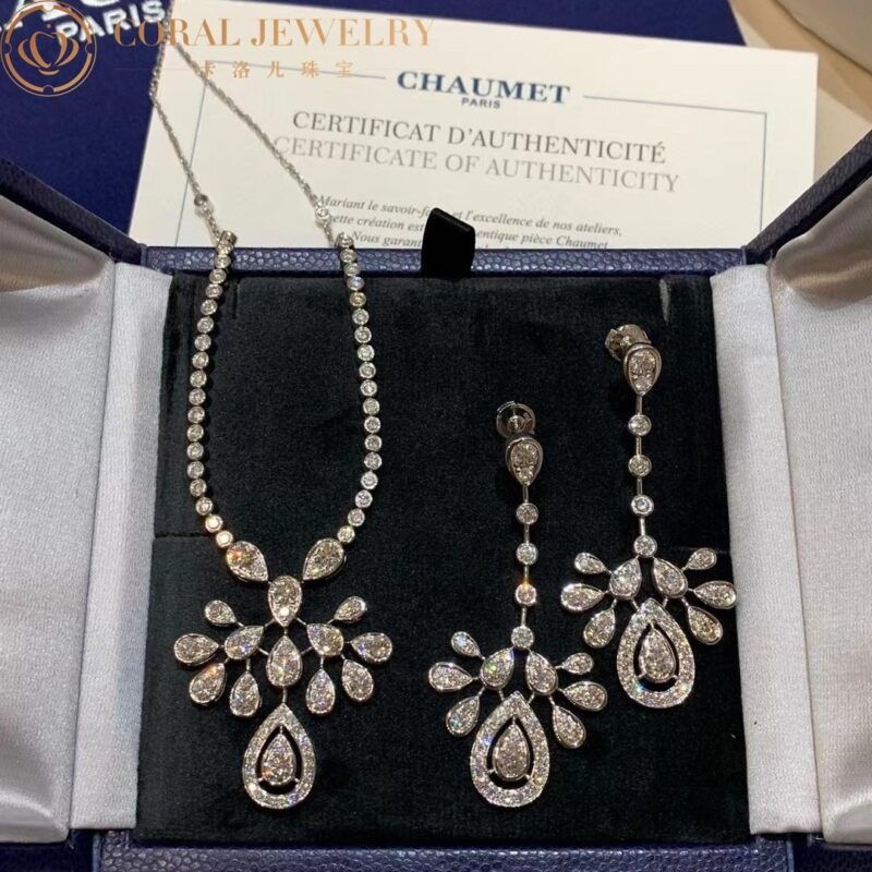 Chaumet Joséphine Aigrette Impériale Earrings 083102 White Gold Diamonds 13
