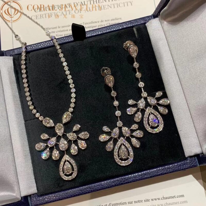 Chaumet Joséphine Aigrette Impériale Earrings 083102 White Gold Diamonds 12