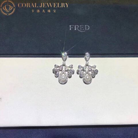 Chaumet 083251 Joséphine Aigrette Impériale Earrings White Gold Pearls Diamonds 8