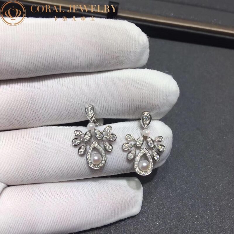Chaumet 083251 Joséphine Aigrette Impériale Earrings White Gold Pearls Diamonds 5
