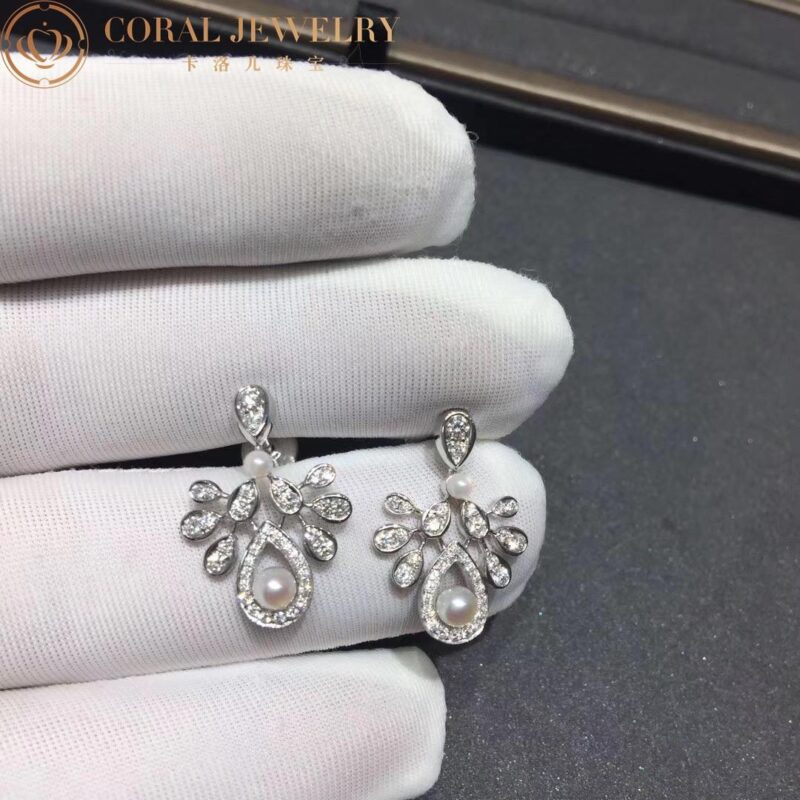 Chaumet 083251 Joséphine Aigrette Impériale Earrings White Gold Pearls Diamonds 4