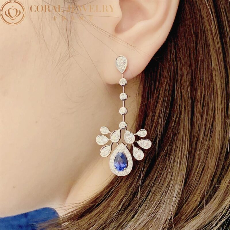 Chaumet Joséphine Aigrette Impériale 083460 Earrings White Gold Sapphires Diamond 11