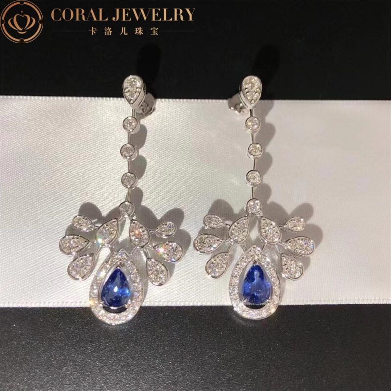Chaumet Joséphine Aigrette Impériale 083460 Earrings White Gold Sapphires Diamond 8