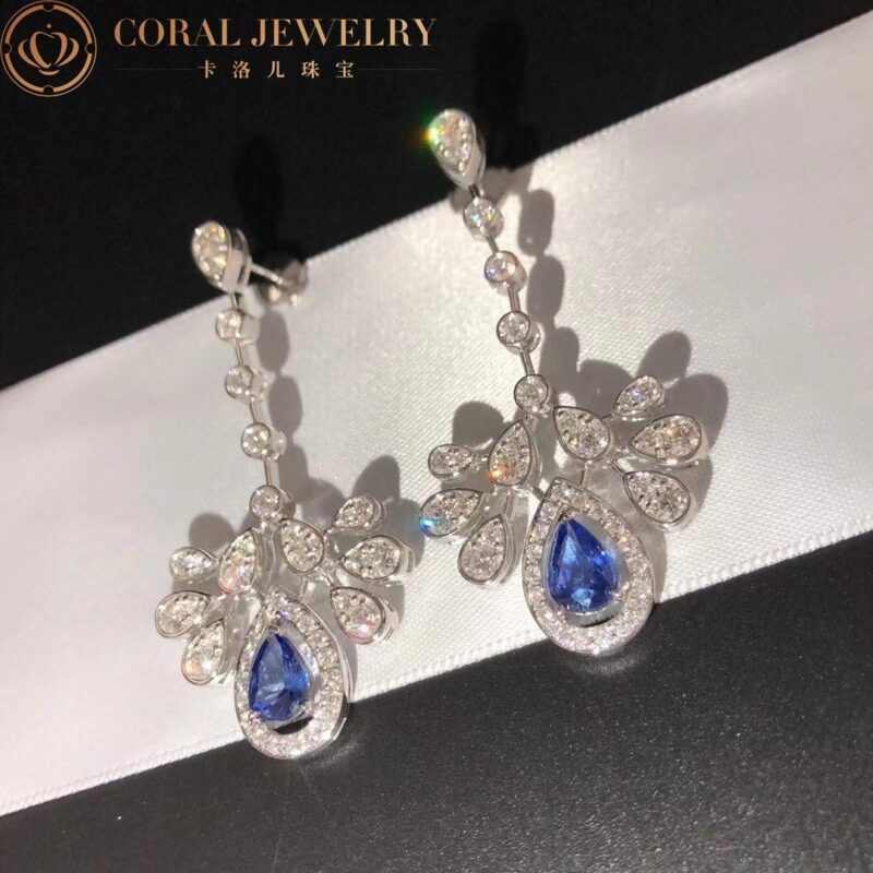 Chaumet Joséphine Aigrette Impériale 083460 Earrings White Gold Sapphires Diamond 6