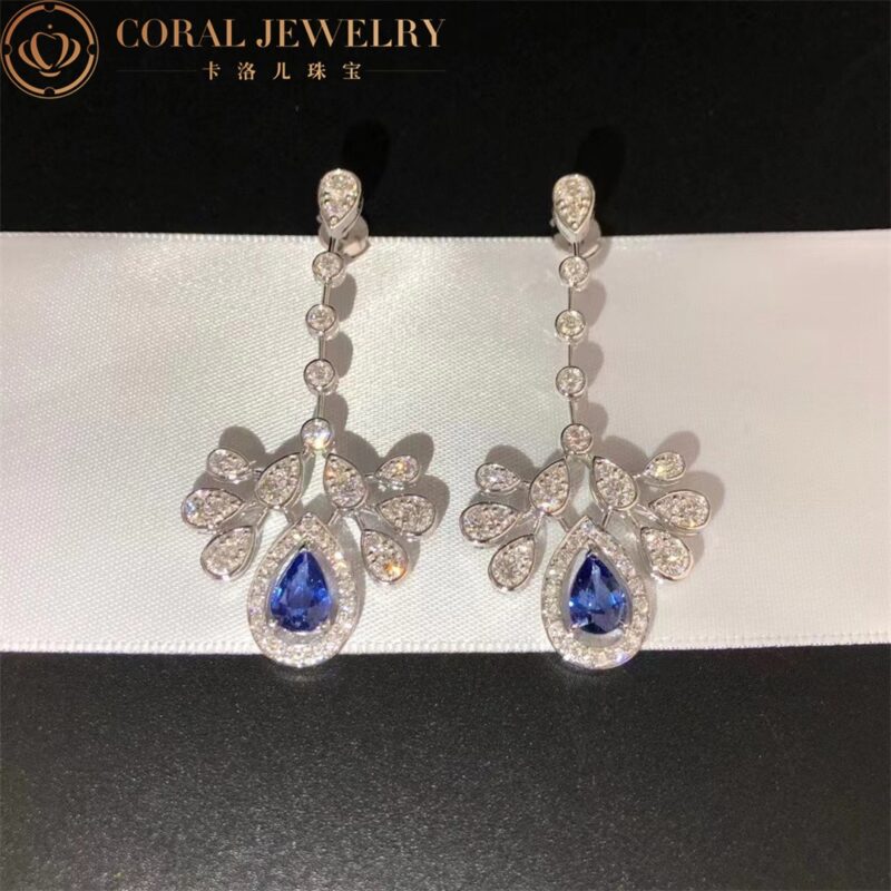 Chaumet Joséphine Aigrette Impériale 083460 Earrings White Gold Sapphires Diamond 4