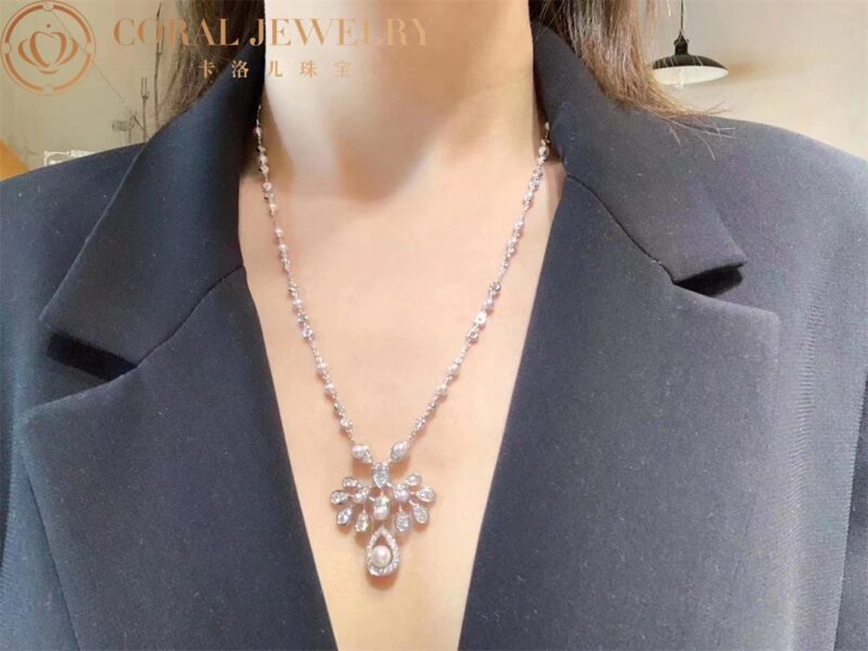 Chaumet 083253 Joséphine Aigrette Impériale Long Necklace White Gold Pearls Diamonds 6