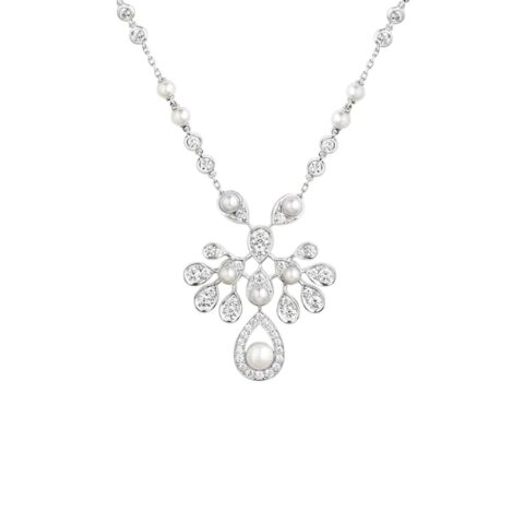 Chaumet 083253 Joséphine Aigrette Impériale Long Necklace White Gold Pearls Diamonds 1