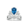 Chaumet Joséphine Aigrette Impériale Ring 082676 Platinum Aquamarine diamonds 2