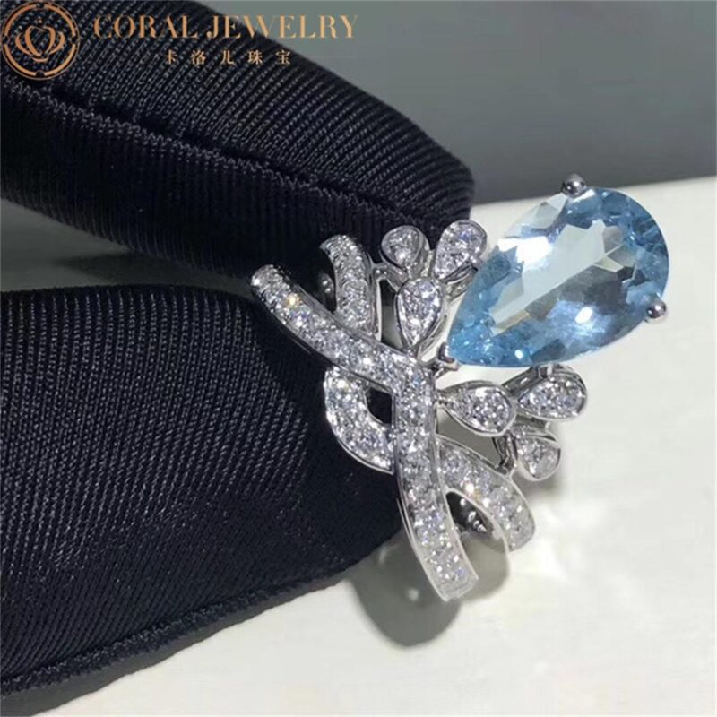 Chaumet Joséphine Aigrette Impériale Ring 082676 Platinum Aquamarine diamonds 3