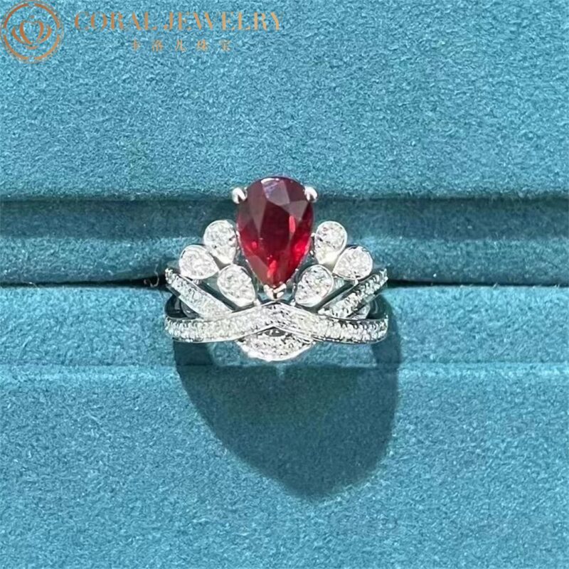 Chaumet Joséphine Aigrette Impériale Ring 082920 Platinum Ruby Diamonds 3