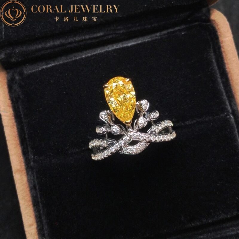 Chaumet Joséphine Aigrette Impériale Ring 082895 Platinum yellow diamond diamonds 4