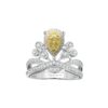 Chaumet Josephine Aigrette Imperiale Ring Platinum Yellow Diamonds Coral 22