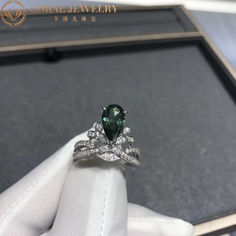 Chaumet Joséphine Aigrette Impériale Ring 082677 Platinum Emerald Diamonds 2
