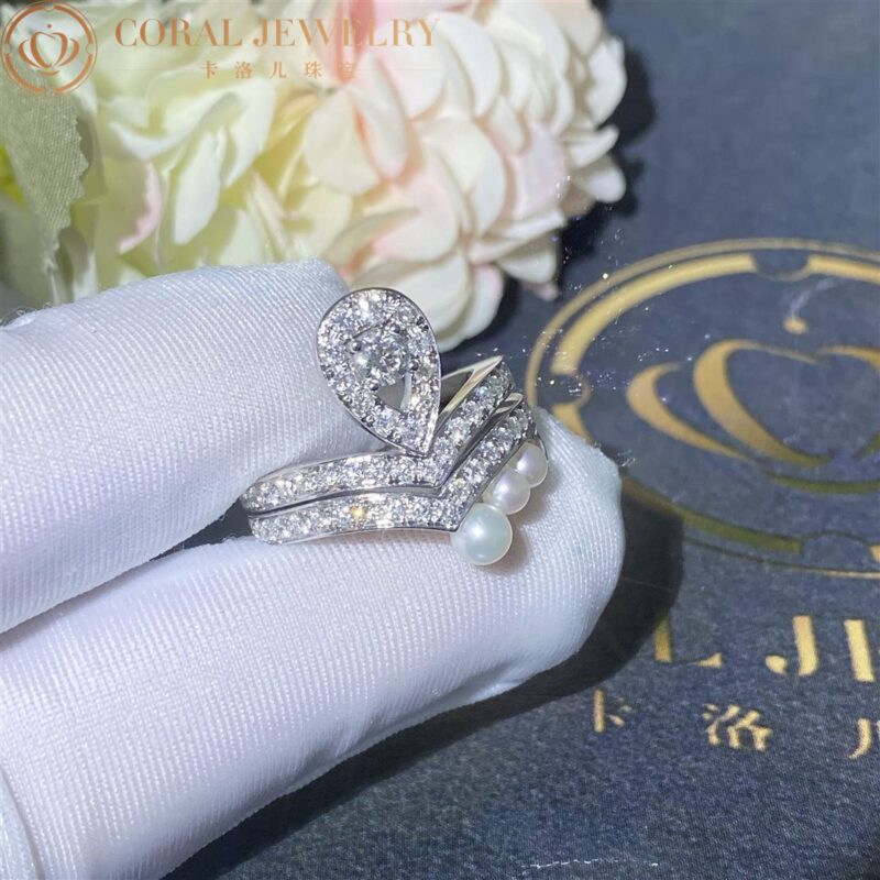 Chaumet Josephine Aigrette Ring 083510-083290 White Gold Diamond Combination Rings4