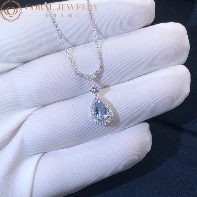 Chaumet Josephine Aigrette 083315 white gold aquamarine and diamond pendant 3