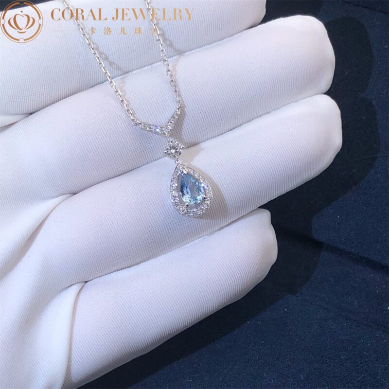 Chaumet Josephine Aigrette 083315 white gold aquamarine and diamond pendant 4