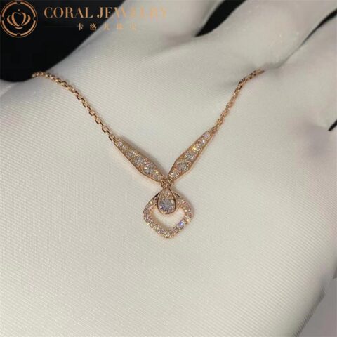 Chaumet 082671 Josephine Eclat Floral pink gold and diamond pendant 5