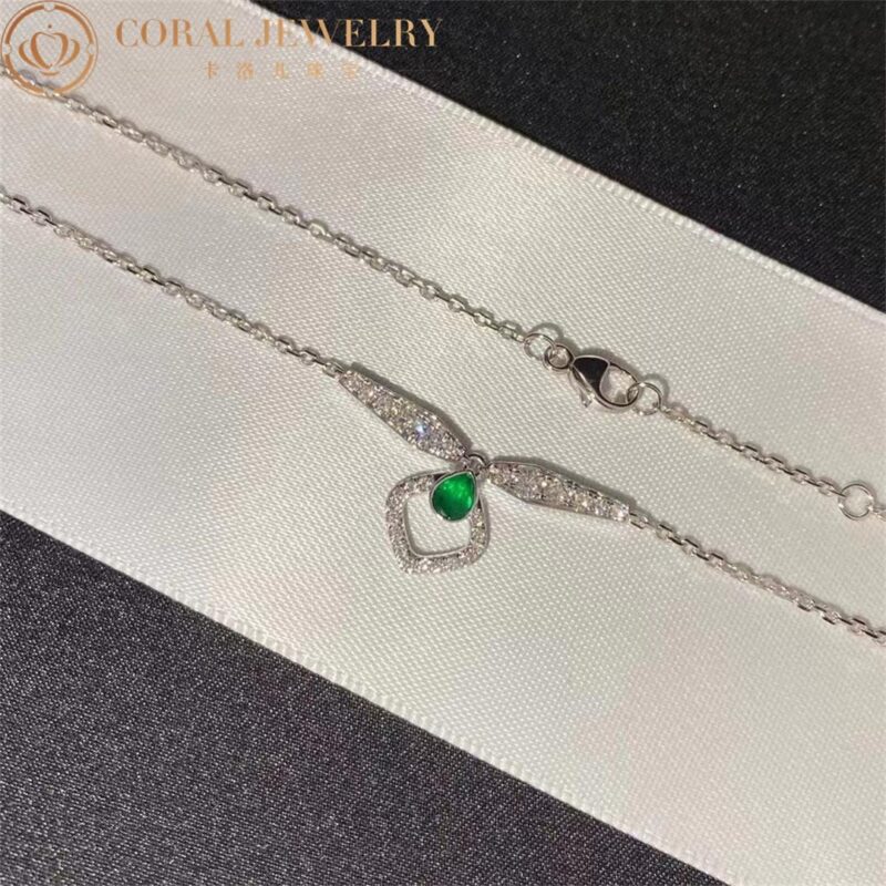Chaumet Josephine Eclat Floral 082671-WG white gold and Emerald pendant 4