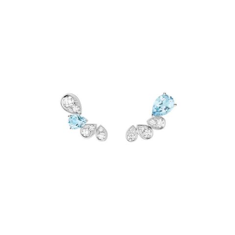 Chaumet Joséphine 084377 Ronde D’aigrettes Earrings White Gold Aquamarines Diamonds 2