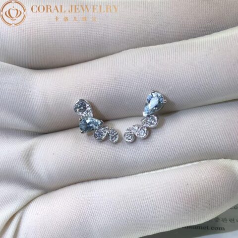 Chaumet Joséphine 084377 Ronde D’aigrettes Earrings White Gold Aquamarines Diamonds 9