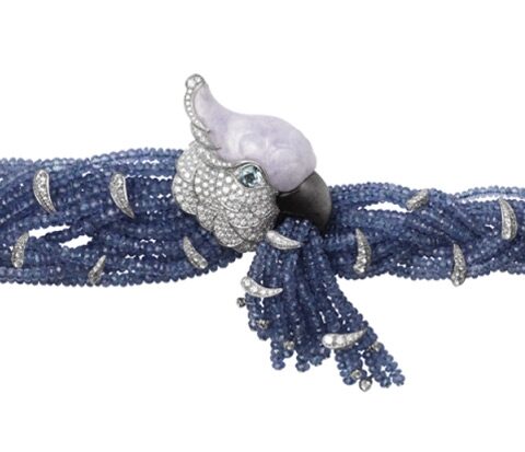 Cartier Les Oiseaux Libérés Bracelet Macaw Sapphire High Jewelry Bracelet 3
