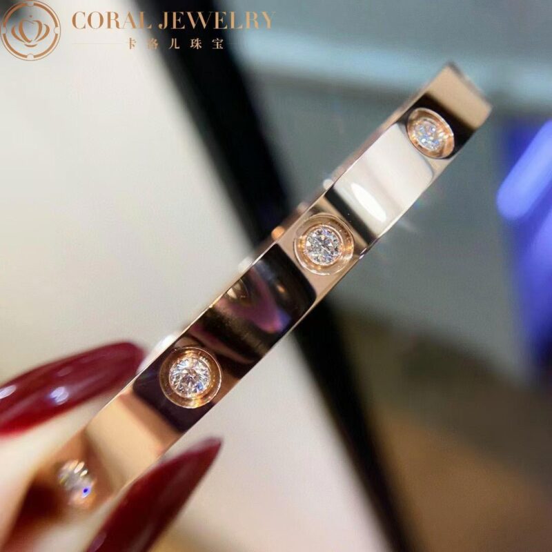 Cartier Love Bracelet B6070217 10 Diamonds Rose Gold 6
