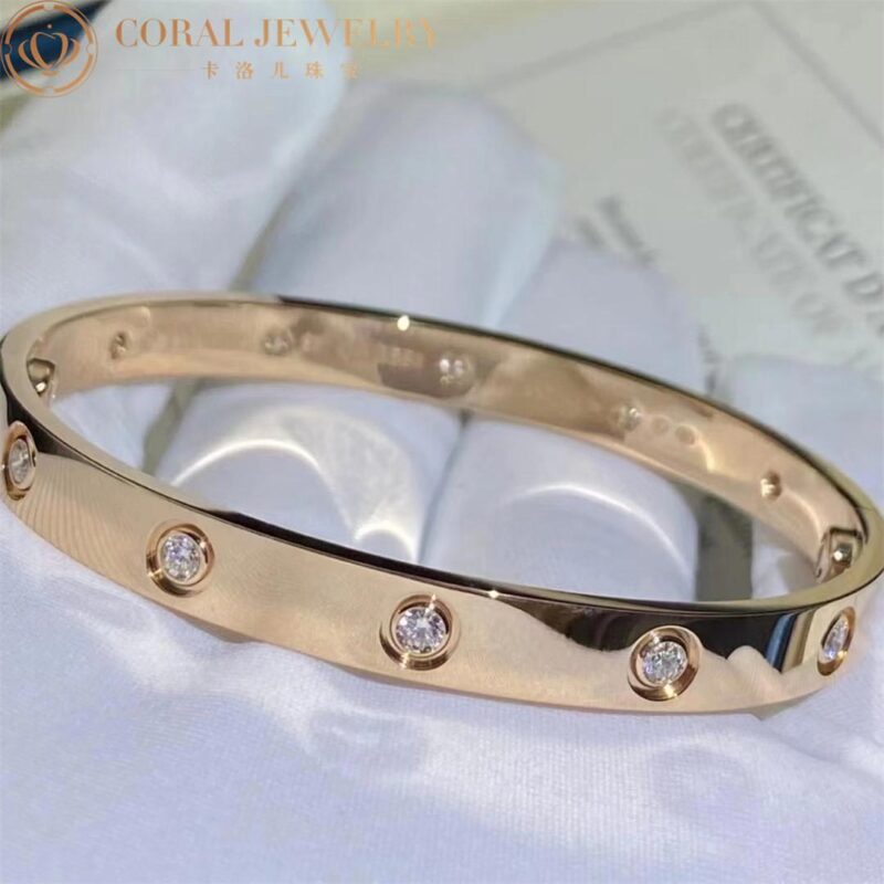 Cartier Love Bracelet B6070217 10 Diamonds Rose Gold 3