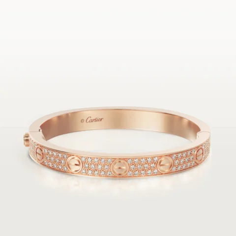 Cartier Love Bracelet N6036917 Rose Gold Pave Diamond 1