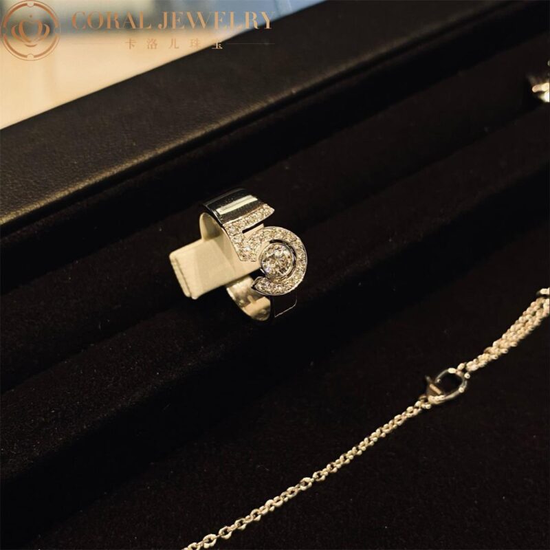 Chanel Eternal N°5 Ring J12002 18k White Gold Diamonds 13