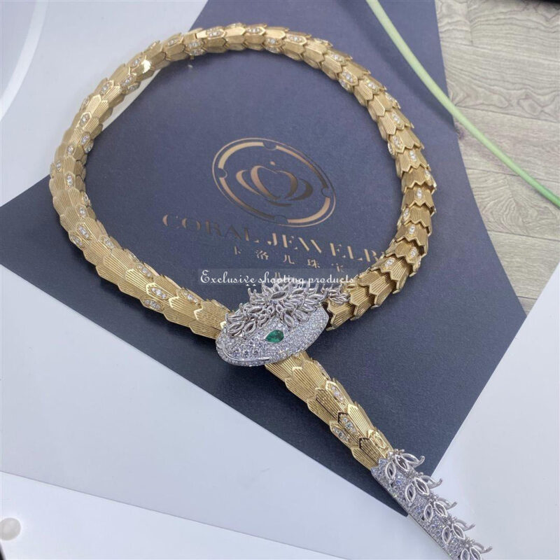 Bulgari Serpenti 261454 Necklace Diamond Ruby Gold 14