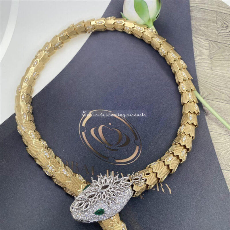 Bulgari Serpenti 261454 Necklace Diamond Ruby Gold 17