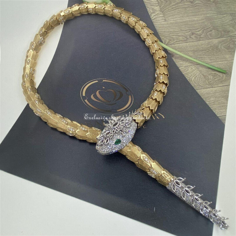 Bulgari Serpenti 261454 Necklace Diamond Ruby Gold 16