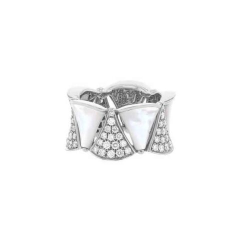 Bulgari Divas’ Dream AN856775 ring in white gold mother of pearl and diamonds Collector Square 1