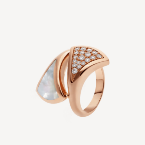 Bulgari Divas’ Dream 350721 ring in Rose gold mother of pearl and diamonds 1