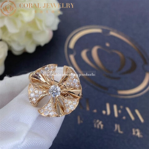 Bulgari Divas’ Dream AN857078 Ring Rose Gold Diamonds Ring 6