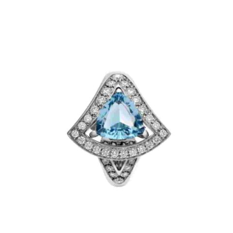 Bulgari Divas’ Dream 354064 Ring White-gold Diamond and Aquamarine Ring 1