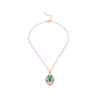 Bulgari Serpenti 356782 18 kt rose gold necklace set with blue sapphire eyes pavé diamonds on the pendant 1