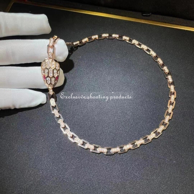 Bulgari Serpenti 352724 necklace CL857723 in 18 kt Rose gold 4