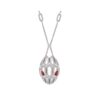 Bulgari Serpenti 352752-rubellite necklace in 18 kt white gold set with rubellite eyes and pavé diamonds both on the chain and the pendant 1
