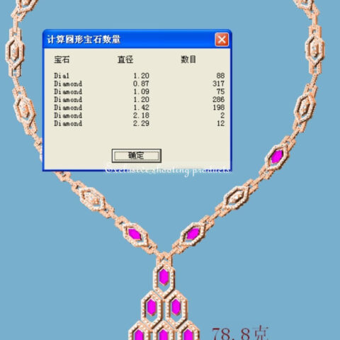 Bulgari Serpenti CL858087 necklace in rose gold tourmalines diamonds 3