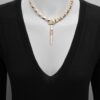 Bulgari Serpenti 348166 Necklace Rose Gold And Half Diamond CL856478 5