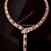 Bulgari Serpenti 348166 Necklace Rose Gold And Half Diamond CL856478 4