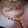 Bulgari Serpenti 348166 Necklace Rose Gold And Half Diamond CL856478 2